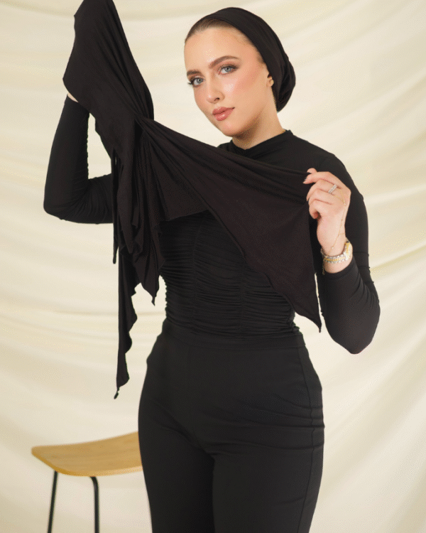 Eclipse Black – Tie Back Turban