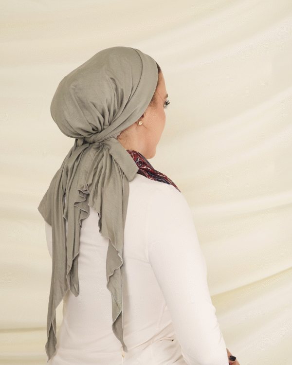 Sage Veil – Tie Back Turban